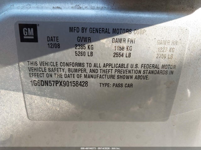 Продаж на аукціоні авто 2009 Cadillac Cts-v, vin: 1G6DN57PX90158428, номер лоту: 46106373