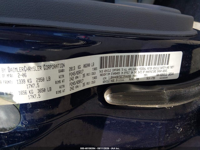 Aukcja sprzedaży 2006 Jeep Commander, vin: 1J8HH48K56C254098, numer aukcji: 46106394