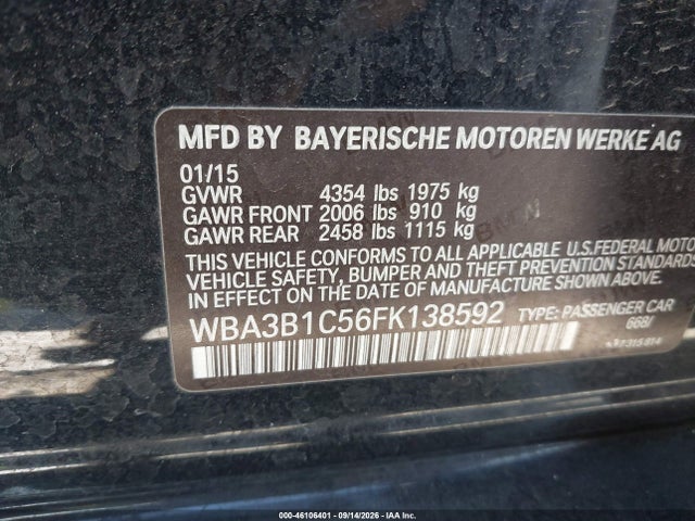 WBA3B1C56FK138592 BMW 320i