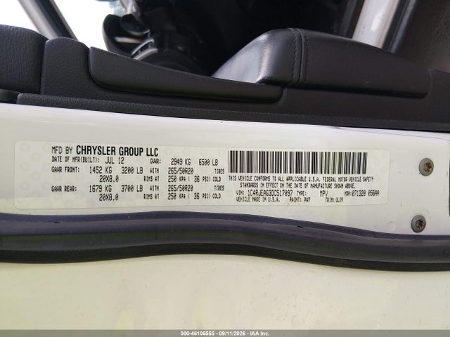 Aukcja sprzedaży 2013 Jeep Grand Cherokee Laredo, vin: 1C4RJEAG3DC517097, numer aukcji: 46106555