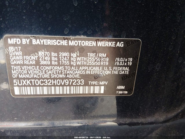 2017 Bmw X5 Edrive Xdrive40e Iperformance მანქანა იყიდება აუქციონზე, vin: 5UXKT0C32H0V97233, აუქციონის ნომერი: 46106724