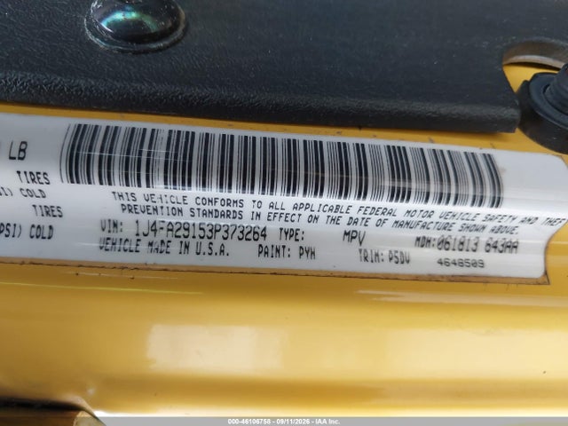 Продаж на аукціоні авто 2003 Jeep Wrangler Se, vin: 1J4FA29153P373264, номер лоту: 46106758