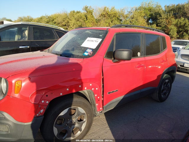 2018 Jeep Renegade Sport მანქანა იყიდება აუქციონზე, vin: ZACCJAABXJPG99620, აუქციონის ნომერი: 46106793