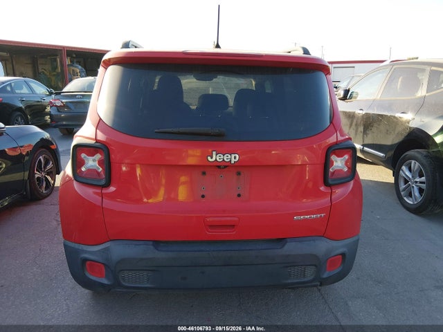 2018 Jeep Renegade Sport მანქანა იყიდება აუქციონზე, vin: ZACCJAABXJPG99620, აუქციონის ნომერი: 46106793