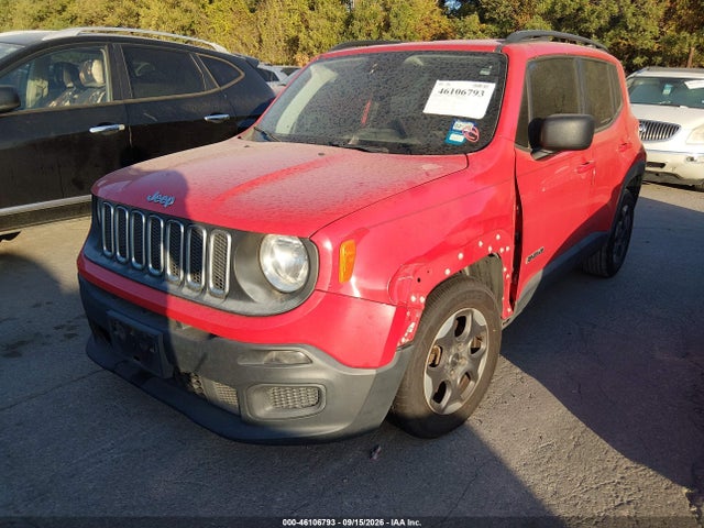 2018 Jeep Renegade Sport მანქანა იყიდება აუქციონზე, vin: ZACCJAABXJPG99620, აუქციონის ნომერი: 46106793