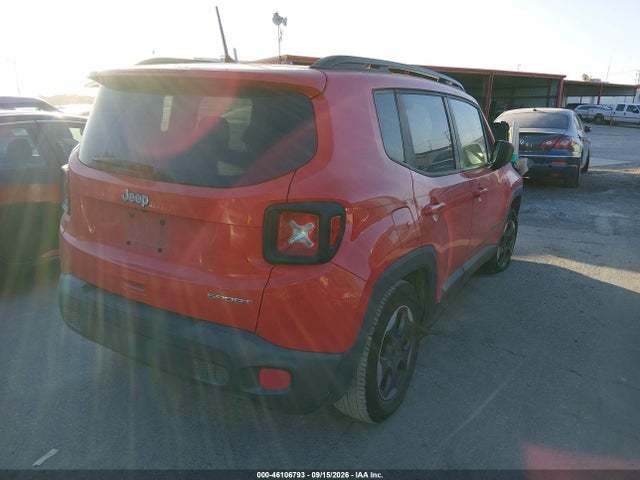 2018 Jeep Renegade Sport მანქანა იყიდება აუქციონზე, vin: ZACCJAABXJPG99620, აუქციონის ნომერი: 46106793
