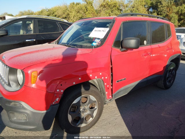 2018 Jeep Renegade Sport მანქანა იყიდება აუქციონზე, vin: ZACCJAABXJPG99620, აუქციონის ნომერი: 46106793