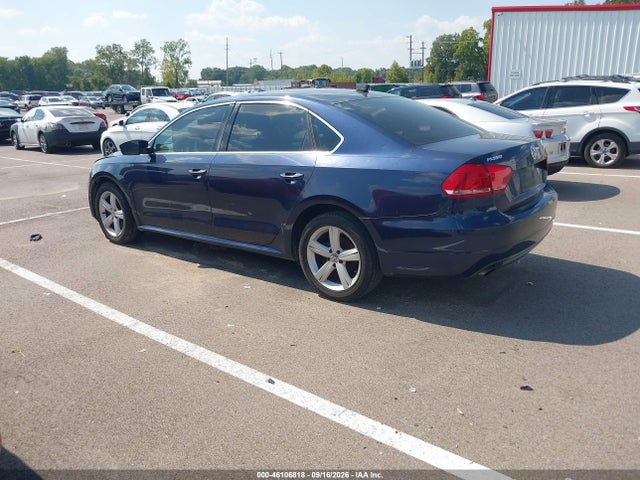 46106818 :رقم المزاد ، 1VWBH7A3XDC013620 vin ، 2013 Volkswagen Passat 2.5l Se مزاد بيع
