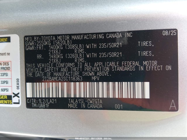2T2BAMCA2SC118363 Lexus Rx 350 Luxury