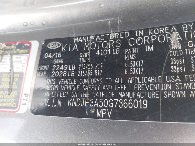 Продажа на аукционе авто 2016 Kia Soul +, vin: KNDJP3A50G7366019, номер лота: 46107235