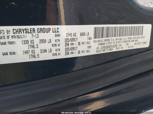 46107239 :رقم المزاد ، 2C4RDGBG6ER102558 vin ، 2014 Dodge Grand Caravan Se مزاد بيع
