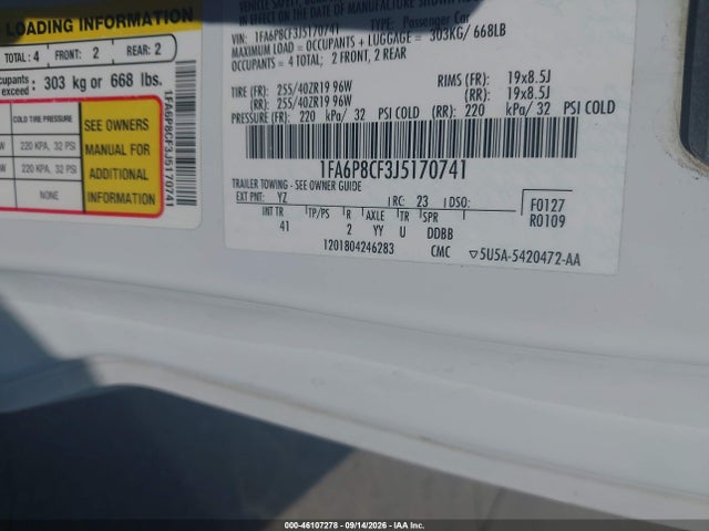 Aukcja sprzedaży 2018 Ford Mustang Gt Premium, vin: 1FA6P8CF3J5170741, numer aukcji: 46107278