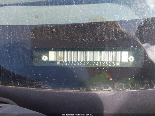 46107361 :رقم المزاد ، 1G1JC524217418523 vin ، 2001 Chevrolet Cavalier مزاد بيع