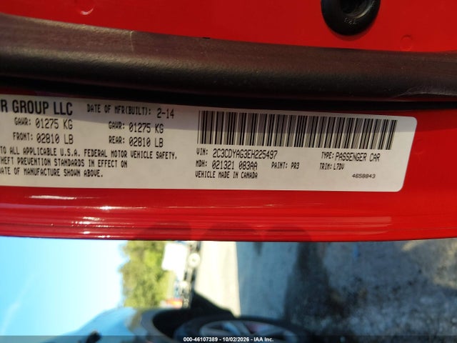 Aukcja sprzedaży 2014 Dodge Challenger Sxt, vin: 2C3CDYAG3EH225497, numer aukcji: 46107389