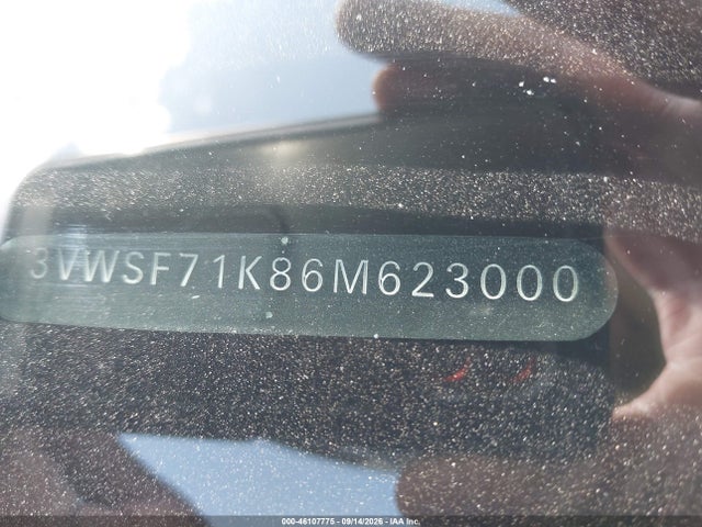 46107775 :رقم المزاد ، 3VWSF71K86M623000 vin ، 2006 Volkswagen Jetta 2.5 مزاد بيع