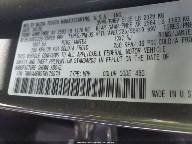 Aukcja sprzedaży 2026 Mazda Cx-50 Hybrid Premium Plus, vin: 7MMVAAEW9TN170970, numer aukcji: 46107915