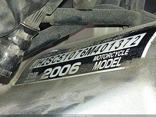 Продаж на аукціоні авто 2006 Honda St1300, vin: JH2SC51076M401372, номер лоту: 46108135