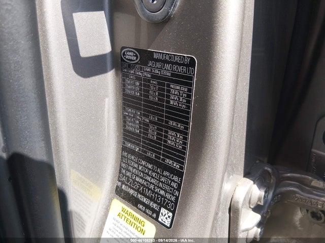 Продажа на аукционе авто 2021 Land Rover Range Rover Evoque R-dynamic Se, vin: SALZL2FX1MH131730, номер лота: 46108263