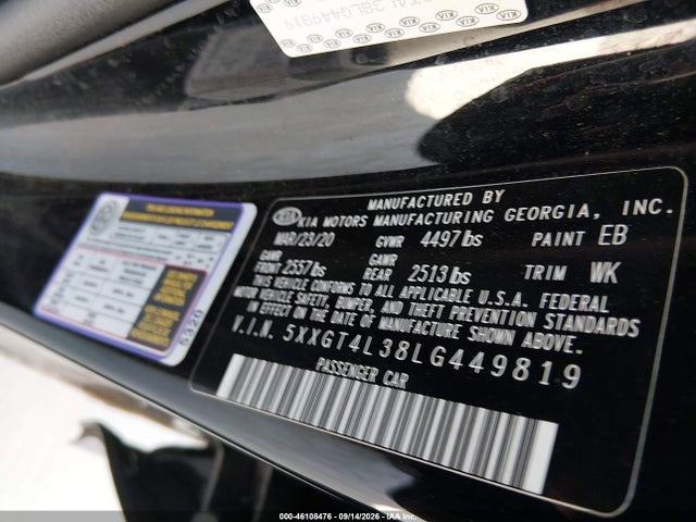 Продажа на аукционе авто 2020 Kia Optima Se, vin: 5XXGT4L38LG449819, номер лота: 46108476