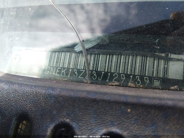 2003 Chevrolet Tahoe Lt მანქანა იყიდება აუქციონზე, vin: 1GNEK13Z83J129139, აუქციონის ნომერი: 46108627