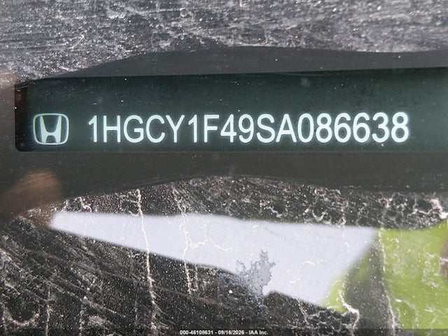 46108631 :رقم المزاد ، 1HGCY1F49SA086638 vin ، 2025 Honda Accord Se مزاد بيع