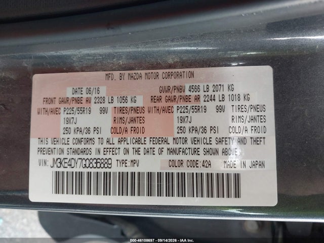 Mazda Cx-5 Grand Touring 2016 JM3KE4DY7G0836889 Image 9