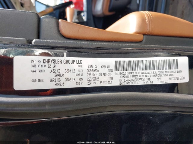 Aukcja sprzedaży 2011 Jeep Grand Cherokee Overland, vin: 1J4RR6GG1BC586934, numer aukcji: 46109050