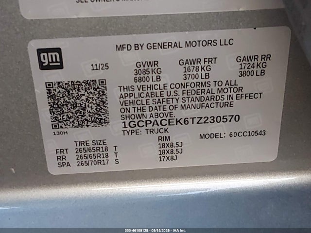 1GCPACEK6TZ230570 Chevrolet Silverado 1500 2wd Short Bed Lt