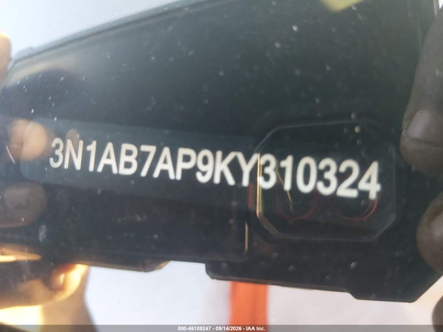 2019 Nissan Sentra S მანქანა იყიდება აუქციონზე, vin: 3N1AB7AP9KY310324, აუქციონის ნომერი: 46109247