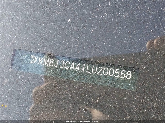 Aukcja sprzedaży 2020 Hyundai Tucson Value, vin: KM8J3CA41LU200568, numer aukcji: 46109286