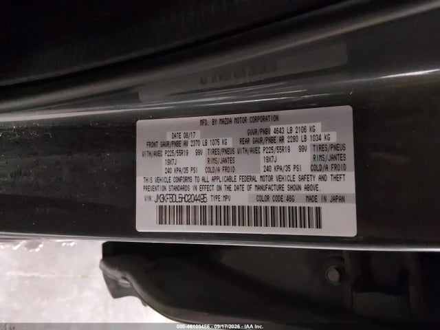 Aukcja sprzedaży 2017 Mazda Cx-5 Grand Touring, vin: JM3KFBDL5H0204495, numer aukcji: 46109486