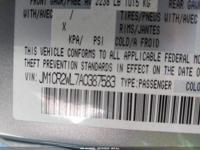 Продажа на аукционе авто 2010 Mazda Mazda5 Sport, vin: JM1CR2WL7A0387583, номер лота: 46109493