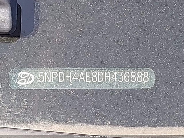 2013 Hyundai Elantra Gls მანქანა იყიდება აუქციონზე, vin: 5NPDH4AE8DH436888, აუქციონის ნომერი: 46109744
