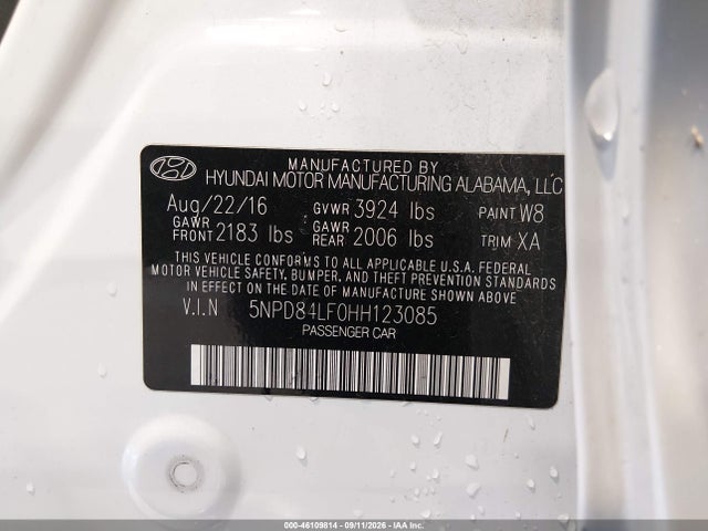 Hyundai ELANTRA SE 2017 5NPD84LF0HH123085 Image 9