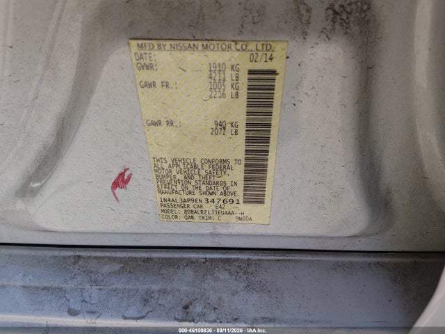 Nissan Altima 2.5 S 2014 1N4AL3AP9EN347691 Image 9
