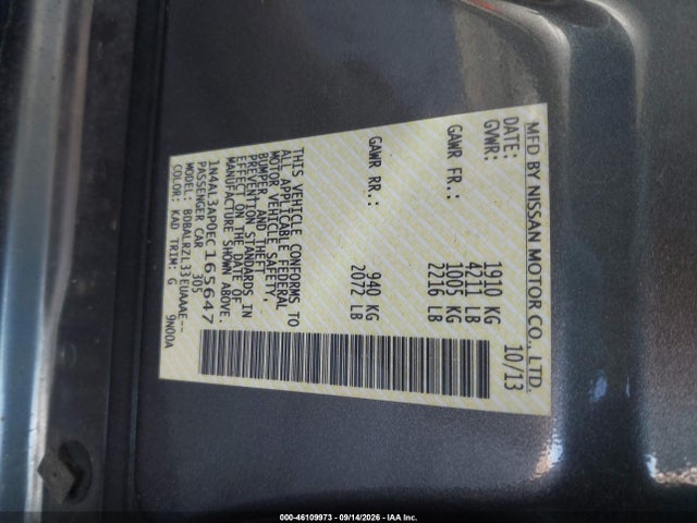 Nissan Altima 2.5 S 2014 1N4AL3AP0EC165647 Image 9
