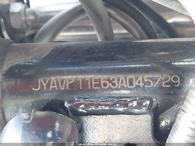 46110040 :رقم المزاد ، JYAVP11E63A045729 vin ، 2003 Yamaha Xvs1100 A مزاد بيع