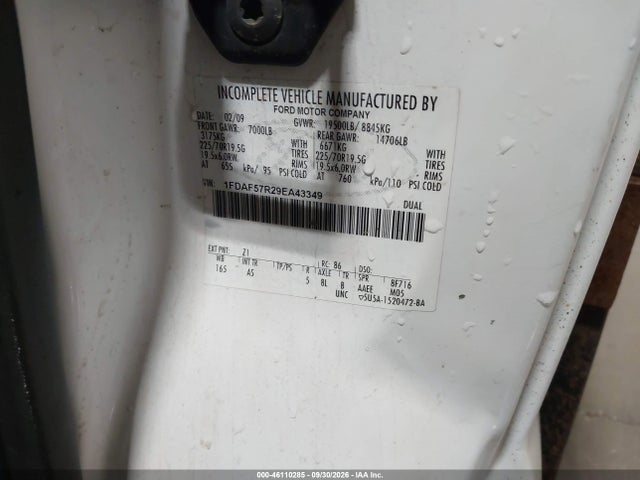 Продажа на аукционе авто 2009 Ford F-550 Chassis Xl/xlt, vin: 1FDAF57R29EA43349, номер лота: 46110285