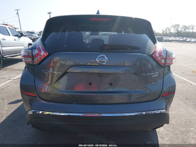 2016 Nissan Murano Platinum მანქანა იყიდება აუქციონზე, vin: 5N1AZ2MH1GN150858, აუქციონის ნომერი: 46110420