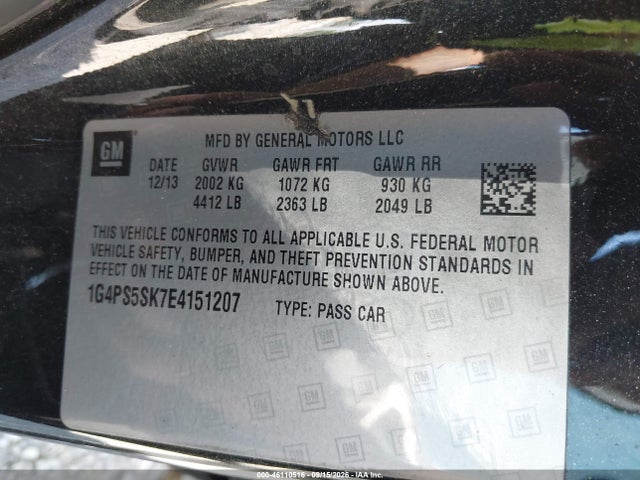 46110516 :رقم المزاد ، 1G4PS5SK7E4151207 vin ، 2014 Buick Verano Leather Group مزاد بيع
