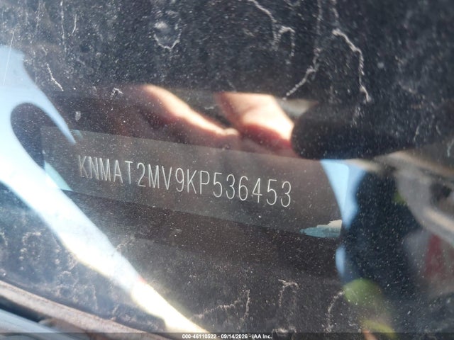 2019 Nissan Rogue Sv მანქანა იყიდება აუქციონზე, vin: KNMAT2MV9KP536453, აუქციონის ნომერი: 46110522
