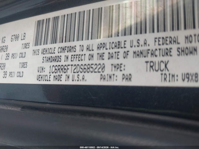 Продажа на аукционе авто 2013 Ram 1500 Express, vin: 1C6RR6FT2DS685220, номер лота: 46110582