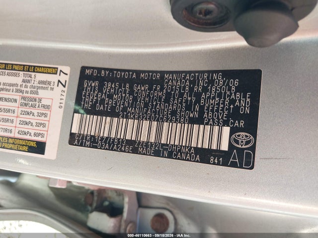 Продаж на аукціоні авто 2007 Toyota Matrix Xr, vin: 2T1KR32E07C629380, номер лоту: 46110663