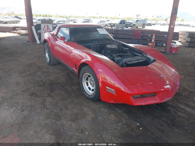 1982 Chevrolet Corvette მანქანა იყიდება აუქციონზე, vin: 1G1AY8786C5100370, აუქციონის ნომერი: 46110981