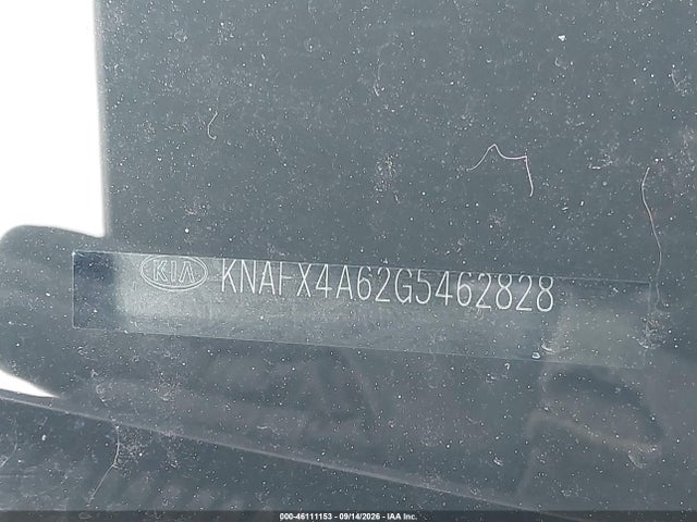 46111153 :رقم المزاد ، KNAFX4A62G5462828 vin ، 2016 Kia Forte Lx مزاد بيع