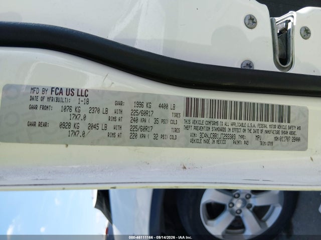 Продажа на аукционе авто 2018 Jeep Compass Latitude, vin: 3C4NJCBB1JT293303, номер лота: 46111166