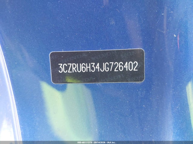 Aukcja sprzedaży 2018 Honda Hr-v Lx, vin: 3CZRU6H34JG726402, numer aukcji: 46111379