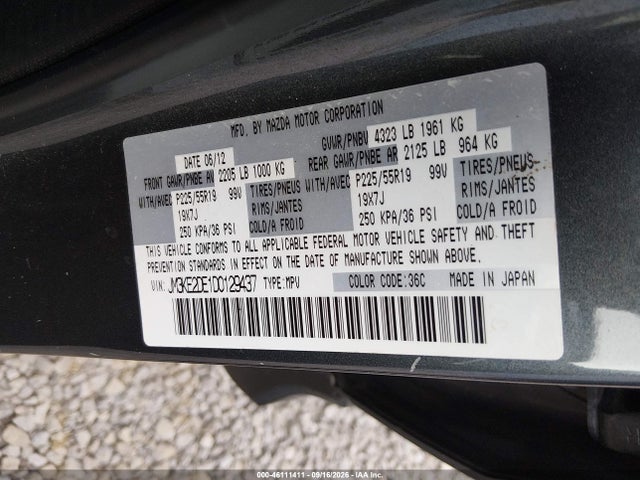 2013 Mazda Cx-5 Grand Touring მანქანა იყიდება აუქციონზე, vin: JM3KE2DE1D0129437, აუქციონის ნომერი: 46111411