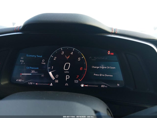 46111544 :رقم المزاد ، 1G1Y62D45L5106440 vin ، 2020 Chevrolet Corvette Stingray مزاد بيع