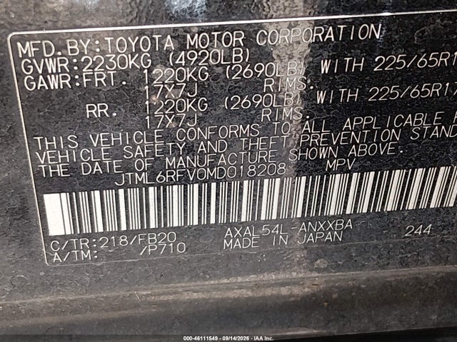 Toyota Rav4 Hybrid Le 2021 JTML6RFV0MD018208 Image 9